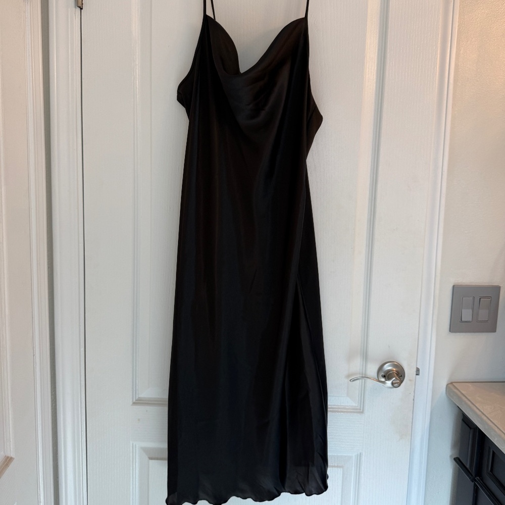 Bebe XL black midi camisole dress